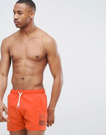 Friend Or Faux Swim Short - Orange