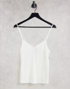 Dorina Silence Modal Blend Button Front Cami Top In Ivory-white