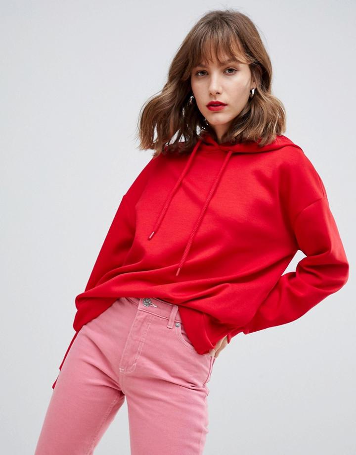 Stradivarius Hoodie In Red - Red