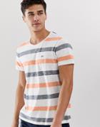 Esprit T-shirt With Orange And Blue Stripe
