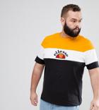 Ellesse Plus Color Block T-shirt In Black - Black