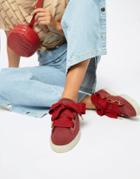 Puma Suede Heart Sneakers In Red - Red