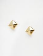 Pilgrim Pyramid Stud Earrings - Gold Plated