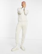Asos Design Knitted Set Cotton Sweatpants In Oatmeal-neutral