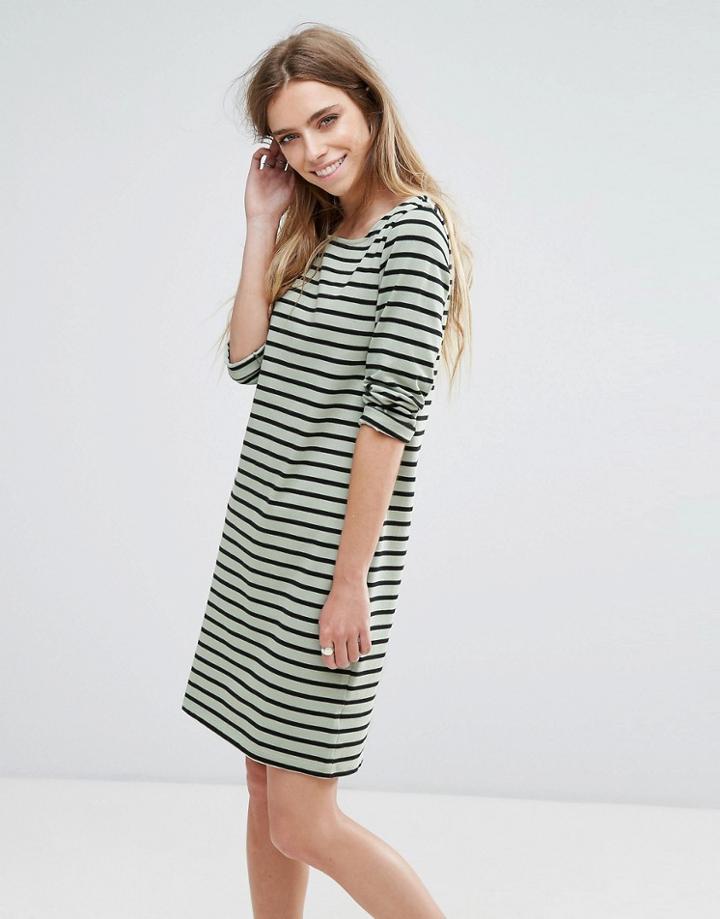 Ganni Old Spice Jersey Striped Dress - Blue