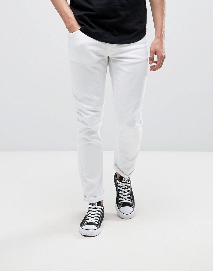 Nudie Jeans Co Lean Dean Jean Clean White Wash - White