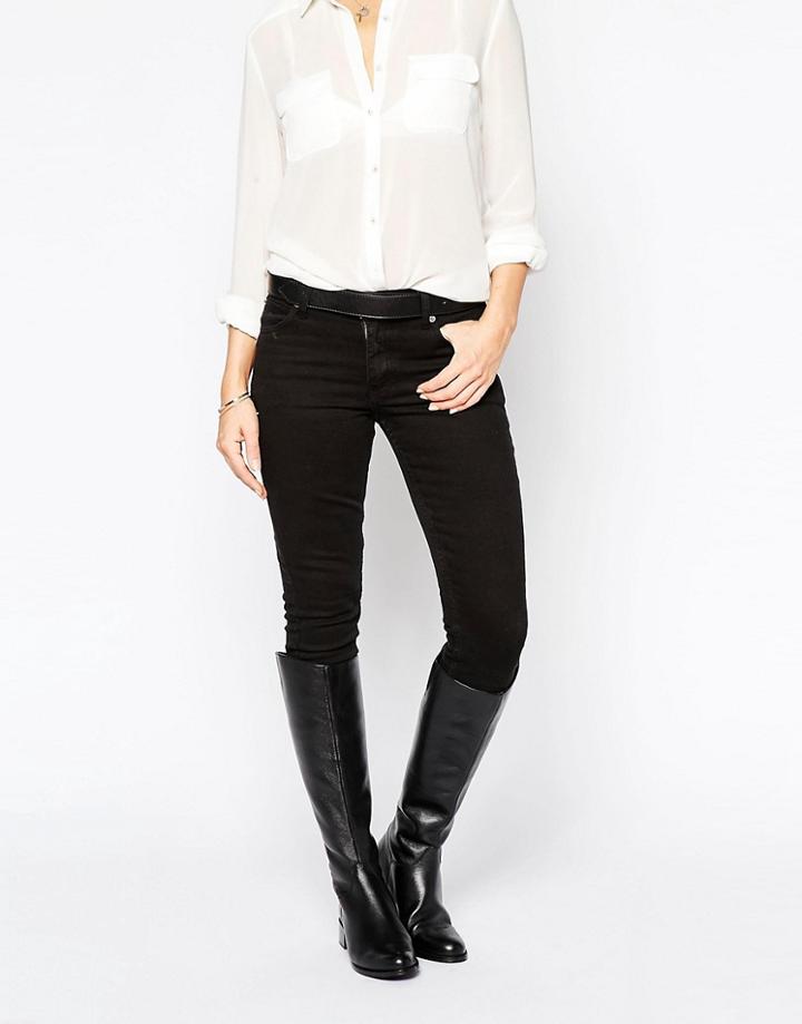 Dune Beauty Leather Knee Boots - Black
