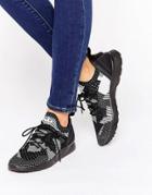 Adidas Originals Black And White Prime Knit Zx Flux Adv Sneakers - Core Black