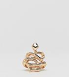 Designb London Gold Snake Ring - Gold