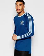 Adidas Originals Adicolor Long Sleeve T-shirt In Blue B10659 - Blue