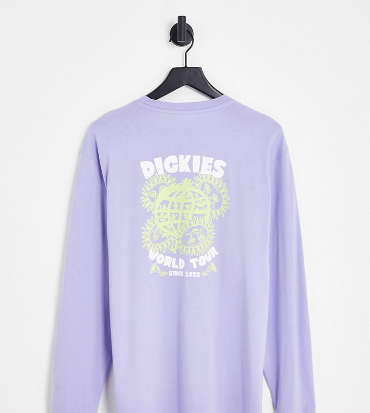 Dickies Globe Long Sleeve T-shirt In Purple Exclusive To Asos