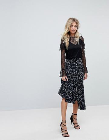 Forever New Fishtail Skirt In Print - Multi