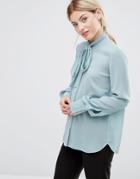 Alter Blouse With Tie Neck - Green