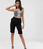 Asos Design Tall City Shorts - Black