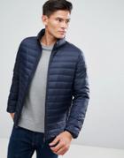Esprit Quilted Jacket In Real Down - Navy