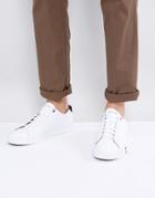 Tommy Hilfiger Dino Leather Sneakers In White - White