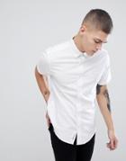 Original Penguin Short Sleeve Slim Fit Oxford Shirt With Button Down Collar In White - White