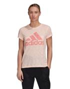 Adidas Training T-shirt With Badge In Sports Pink
