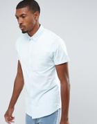 Asos Casual Slim Oxford Shirt With Stretchin Pale Blue - Blue