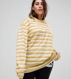 Puma Exclusive To Asos Plus Striped Long Sleeve T-shirt In Yellow - Yellow