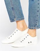 Asos Daisy Chain Lace Up Sneakers - Beige