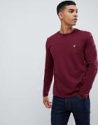 Lyle & Scott Long Sleeve Plain T-shirt - Red