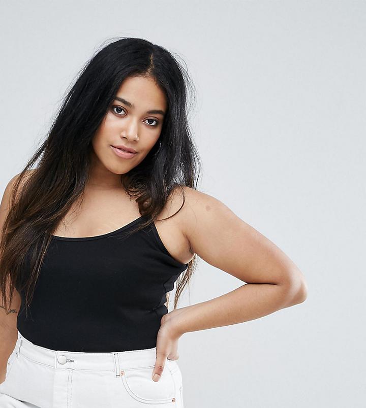 New Look Curve Tank Top - Black