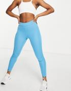 Asos 4505 Legging With Zip Ankle Detail And Back Phone Pocket-blues