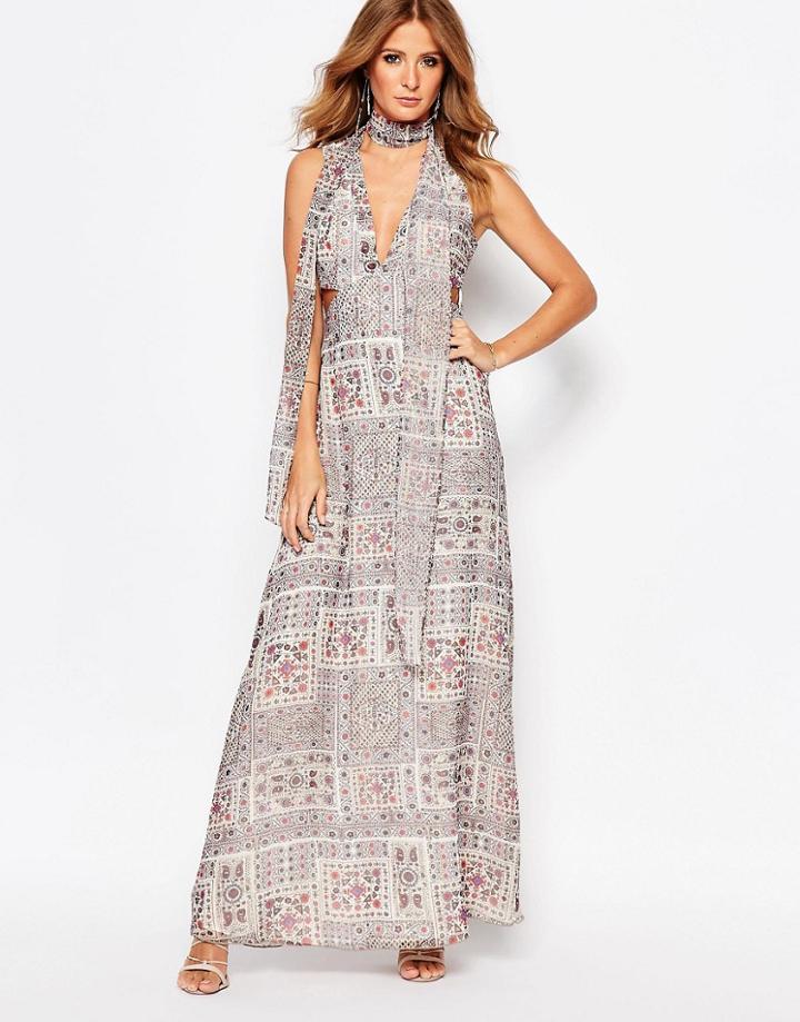 Millie Mackintosh Cut Out Maxi Dress - Multi