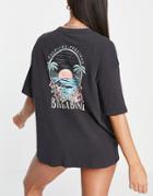 Billabong Sunny Snapper Oversized Beach T Shirt In Black