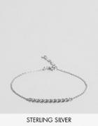 Asos Sterling Silver Curb Chain Bracelet - Silver