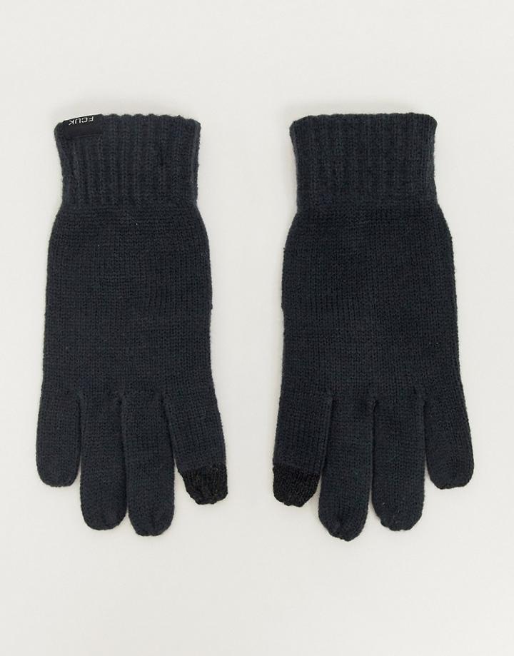 French Connection Touch Screen Gloves-gray