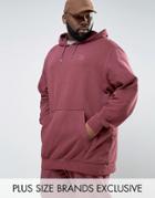 Puma Plus Distressed Oversized Hoodie In Burgundy Exclusive To Asos 57530601 - Red