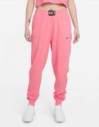 Nike Washed High Rise Sweatpants In Neon Pink
