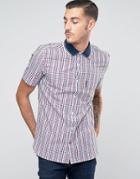 Lambretta Shirt In Gingham With Short Sleeves - Red