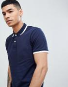 Produkt Polo Shirt With Tipping - Navy