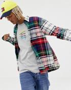 Tommy Jeans 6.0 Limited Capsule Large Check Shirt With Pocket Crest Logo In Multi - Navy