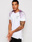 11 Degrees T-shirt With Marble Raglan Sleeve - White