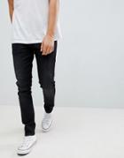 Next Skinny Jeans In Black Wash - Black