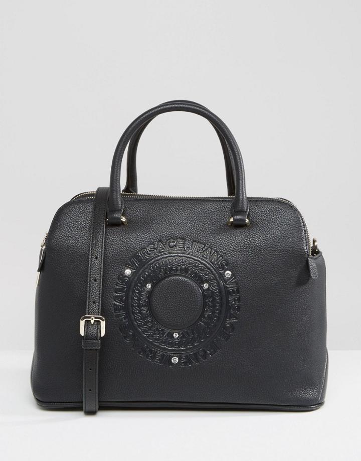 Versace Jeans Double Zip Tote Bag - Black