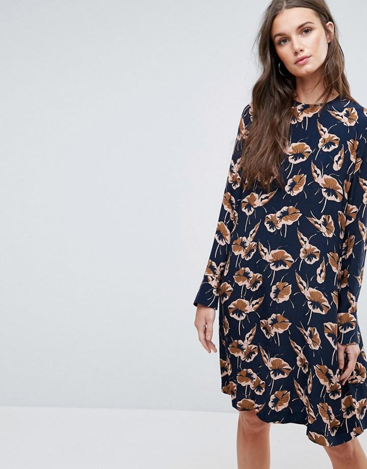 Y.a.s Lella Burnt Poppy Print Shift Dress - Multi