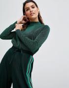 Y.a.s Sadura Glitter Thread High Neck Top - Green