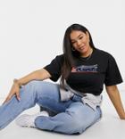Daisy Street Plus Relaxed T-shirt With Sport Print-black