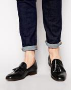 H By Hudson Pierre Leather Loafers - Black