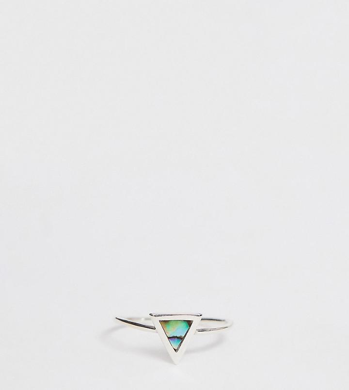 Kingsley Ryan Exclusive Sterling Silver Abalone Triangle Ring - Silver