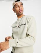 Tommy Hilfiger Classic Logo Sweatshirt In Stone-neutral