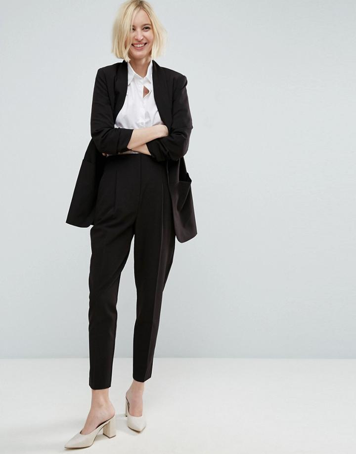 Asos Mix & Match Highwaist Cigarette Pants - Black