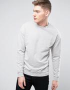 Only & Sons Sweatshirt Raw Seam Detail - Gray