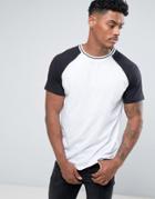 Another Influence Raglan Baseball T-shirt - White