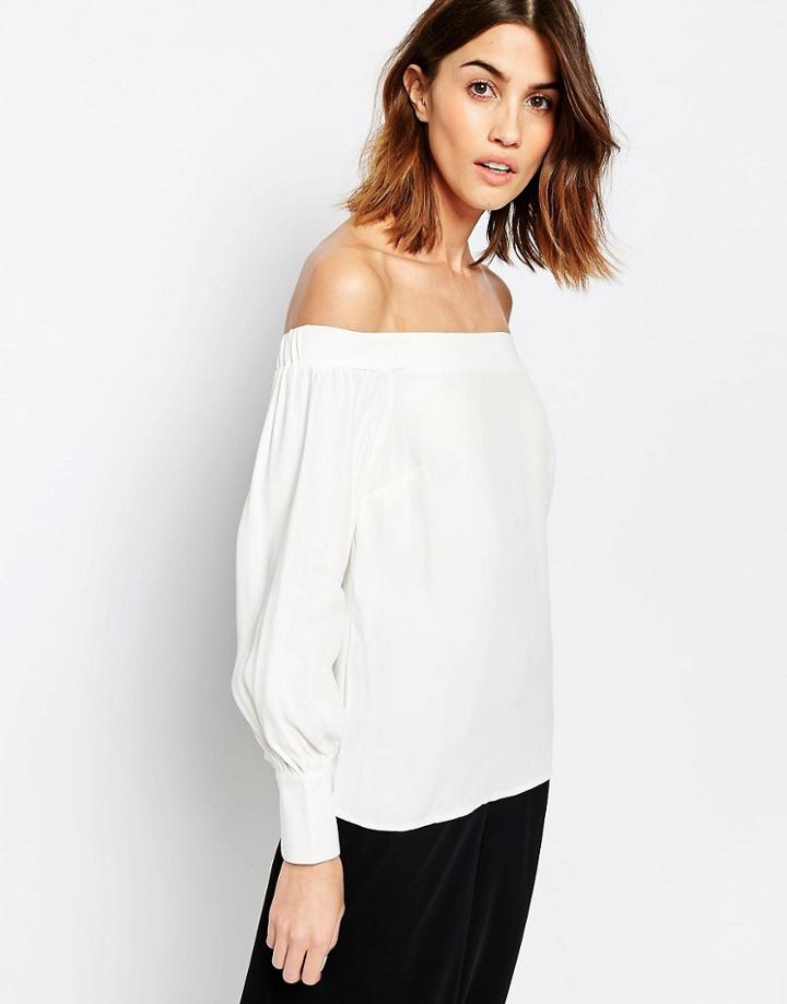 Warehouse Off Shoulder Top - Ivory